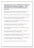 Multidimensional Care IV (MDC4) FINAL EXAM 200 QUESTIONS AND CORRECT ANSWERS<<<NUR 2755 FINAL exam latest 2025/2026 Rasmussen Universty