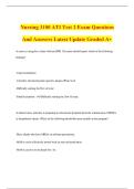 Nursing 3100 ATI Test 2 Exam Questions And Answers Latest Update Graded A&plus;