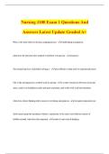 Nursing 3100 Exam 1 Questions And Answers Latest Update Graded A&plus;