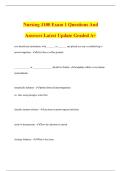 Nursing 3100 Exam 1 Questions And Answers Latest Update Graded A&plus;