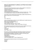 HEALTH INSURANCE FLORIDA 2-40 PRACTICE EXAM QUESTIONS 1