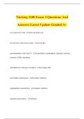 Nursing 3100 Exam 3 Questions And Answers Latest Update Graded A&plus;