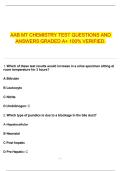  AAB MT CHEMISTRY TEST QUESTIONS AND ANSWERS GRADED A&plus; 100&percnt; VERIFIED&period;