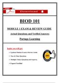 BIOD 101 Module 1 Exam & Review Guide &ndash; 2025 &vert; Portage Learning &vert; Verified Q&As