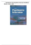 Test Bank For The Psychiatric Interview 5th Edition&lpar; Daniel J&period; Carlat &comma; 2025&rpar; All Chapters 1-34&vert; Newest Edition
