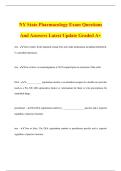 NY State Pharmacology Exam Questions And Answers Latest Update Graded A&plus;