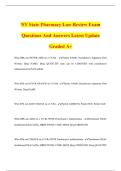 NY State Pharmacy Law Review Exam Questions And Answers Latest Update Graded A&plus;