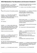 NICU Medications Test Questions and Answers Graded A&plus;