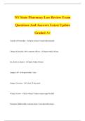 NY State Pharmacy Law Review Exam Questions And Answers Latest Update Graded A&plus;