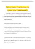 NY State Practice Exam Questions And Answers Latest Update Graded A&plus;