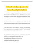 NY State Practice Exam Questions And Answers Latest Update Graded A&plus;