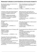 Wastewater Collections Level II Questions and Answers Graded A&plus;