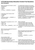 ILTS 305 Elementary Education Content Test Questions and Answers