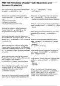 PMT 108 Principles of water Test 3 Questions and Answers Graded A&plus;