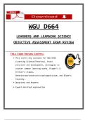 D664 Objective Assessment Exam Review Questions and Revised Answers with Rationales&comma; &lpar;2025 &sol; 2026&rpar; &lpar;A&plus; Guarantee&rpar;