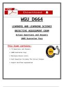 D664 Objective Assessment Exam Actual Questions and Revised Answers with Rationales&comma; &lpar;2025 &sol; 2026&rpar; &lpar;A&plus; Guarantee&rpar;