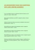 AO ADVANCEMENT EXAM 2025 QUESTIONS WITH 100&percnt; VERIFIED ANSWERS&excl;&excl;