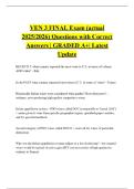 VEN 3 FINAL Exam &lpar;actual 2025&sol;2026&rpar; Questions with Correct Answers &vert; GRADED A&plus;&vert; Latest Update