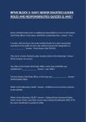BPME BLOCK 3- NAVY SENIOR ENLISTED LEADER ROLES AND RESPONSIBILITIES QUIZZES & ANS&excl;&excl;