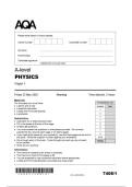 AQA ALevel Physics 2025 Paper 1 Question Paper