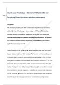 AQA A Level Psychology &ndash; Memory&comma; STM and LTM&comma; and   Forgetting &lpar;Exam Questions with Correct Answers&rpar; 