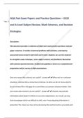 AQA Past Exam Papers and Practice Questions &ndash; GCSE  and A-Level Subject Review&comma; Mark Schemes&comma; and Revision  Strategies 