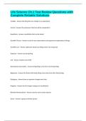Life Science Ch&period;1 Test Review Questions with Complete Reliable Solutions