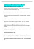 Life Science Cumulative Exam Review Questions and Answers Graded A&plus;