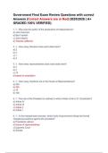 Government Final Exam Review Questions with correct Answers &lpar;Correct Answers are in Red&rpar; 2025&sol;2026 &lpar; A&plus; GRADED 100&percnt; VERIFIED&rpar;&period;