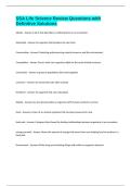 SSA Life Science Review Questions with Definitive Solutions