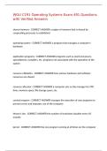 WGU C191 Operating Systems Exam 491 Questions with Verified Answers&comma;100&percnt;CORRECT