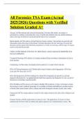 All Forensics TSA Exam &lpar;Actual 2025&sol;2026&rpar; Questions with Verified Solution Graded A&plus;