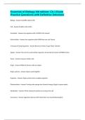 Essential of Biology 4th edition&colon; Ch&period;1 Exam Practice Questions with Definitive Solutions