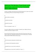National PSI Broker Final Exam prep Questions and All Correct Answers 2025-2026 Edition&period;