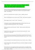 PSI REAL ESTATE EXAM PREP 2024-2025 All SOLVED GRADED A&plus;&period;