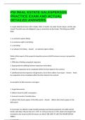 PSI REAL ESTATE SALESPERSON PRACTICE EXAM AND ACTUAL DETAILED ANSWERS&period;