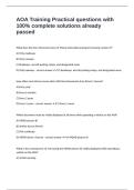 AOA Training Practical questions with 100&percnt; complete solutions already passed