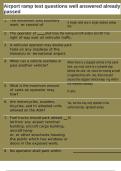 Airport ramp test questions well answered already passed