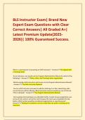  BLS Instructor Exam&vert; Brand New Expert Exam Questions with Clear Correct Answers&vert; All Graded A&plus;&vert; Latest Premium Update&lpar;2025-2026&rpar;&vert; 100&percnt; Guaranteed Success&period;