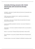 Comedy Driving answers &lpar;for ticket dismissal&rpar; well answered already passed