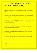 PTA EXAM NPTE &lpar;MUSCULOSKELETAL&rpar; QUESTIONS AND ANSWERS 2025