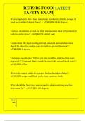 REHS&sol;RS FOOD SAFETY EXAM QUESTIONS AND ANSWERS 2025