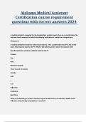 Alabama Medical Assistant Certification course requirement questions with correct answers 2024