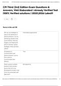 CPI Third &lpar;3rd&rpar; Edition Exam Questions & Answers&comma; Well Elaborated &vert; Already Verified Test &vert;100&percnt; Verified solutions &vert; 20252026 Latest&excl;&excl;