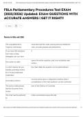 FBLA Parliamentary Procedures Test EXAM &lpar;2025&sol;2026&rpar; Updated&colon; EXAM QUESTIONS WITH ACCURATE ANSWERS &vert; GET IT RIGHT&excl;&excl;