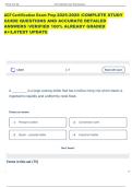 ACF Certification Exam Prep 2025-2026 COMPLETE STUDY  GUIDE QUESTIONS AND ACCURATE DETAILED  ANSWERS VERIFIED 100&percnt; ALREADY GRADED  A&plus;LATEST UPDATE 