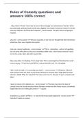 Rules of Comedy questions and answers 100&percnt; correct