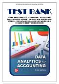 Test Bank for Data Analytics for Accounting&comma; 3rd Edition &lpar;McGraw Hill&comma; 2022&rpar; by Richardson&comma; Teeter and Terrell&comma; Isbn no&semi; 9781264444908 &lpar;Chapters 1-9&rpar; Complete Study Guide&excl;&excl;&excl;&excl;&excl;&excl;