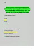 NEUROTRANSMITTERS AND PHARMACOLOGICAL TREATMENTS OVERVIEW UPDATED EXAM WITH MOST TESTED QUESTIONS AND ANSWERS &vert; GRADED A&plus; &vert; ASSURED SUCCESS WITH DETAILED RATIONALES