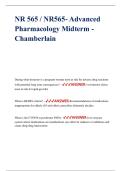 NR 565 &sol; NR565- Advanced Pharmacology Midterm - Chamberlain